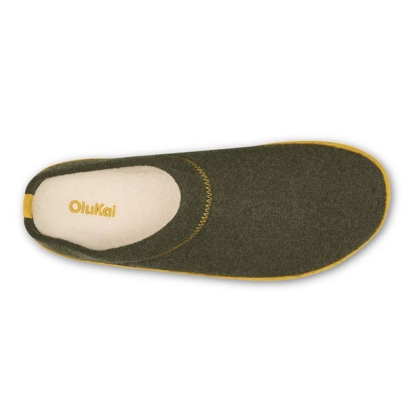 NEW OluKai Hamani Hulu Dusty Olive and Mustard Slippers Men’s Size 11 main image 6